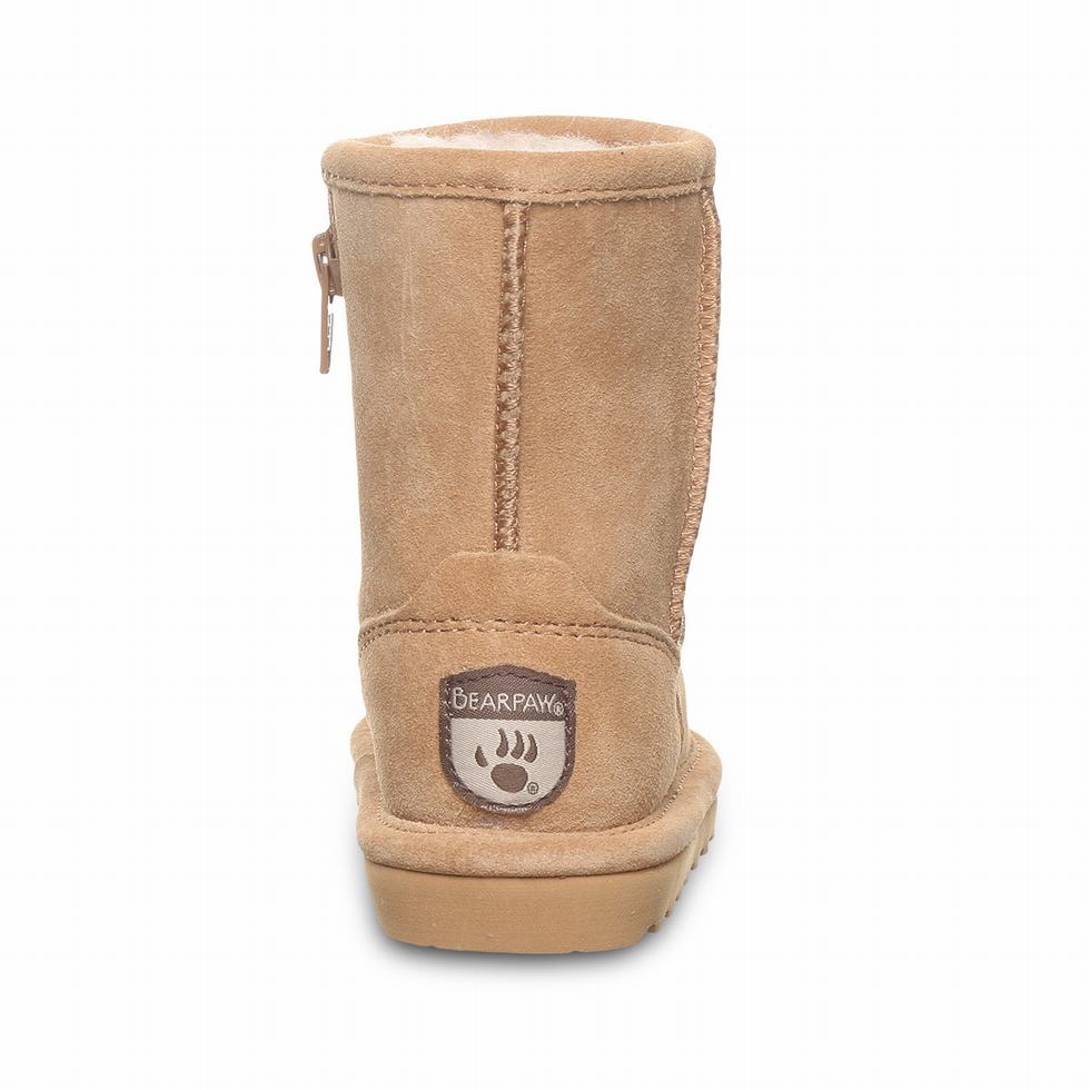 Bearpaw Elle Toddler Zipper Bot Çocuk Kahverengi | EYR942WQ