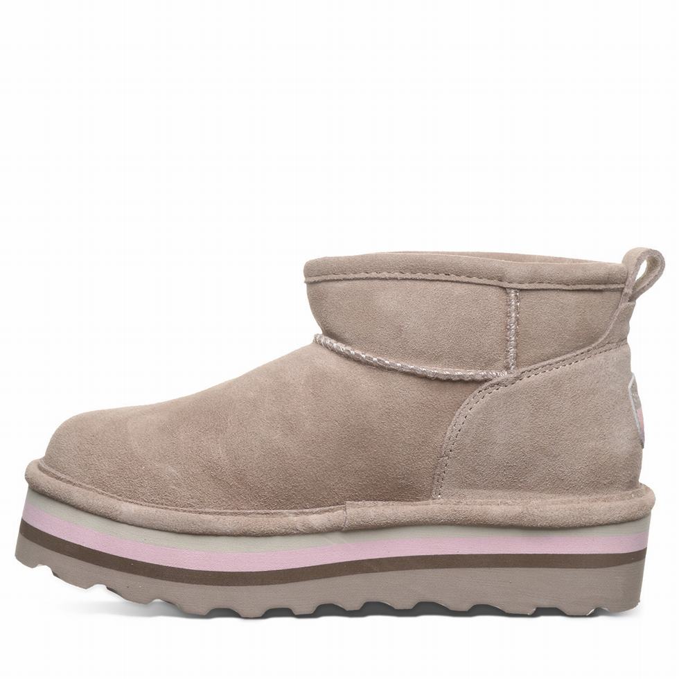 Bearpaw Retro Shorty Kalın Taban Bot Kadın Bej Rengi | HLT647QD