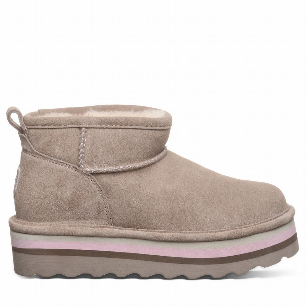 Bearpaw Retro Shorty Kalın Taban Bot Kadın Bej Rengi | HLT647QD