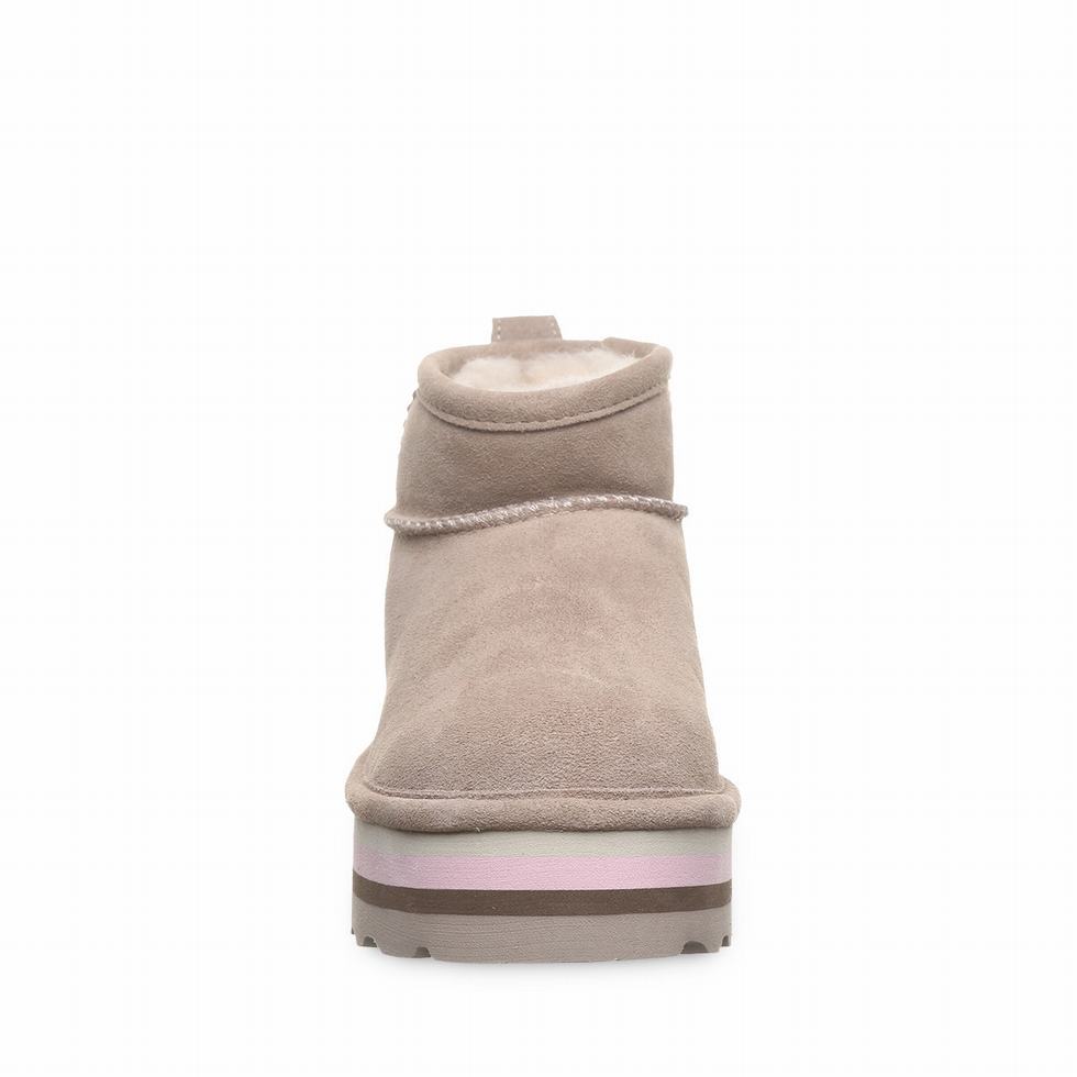 Bearpaw Retro Shorty Kalın Taban Bot Kadın Bej Rengi | HLT647QD