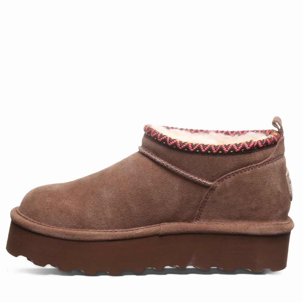 Bearpaw Retro Super Shorty Deco Kalın Taban Bot Kadın Kahverengi | LBD4024RP