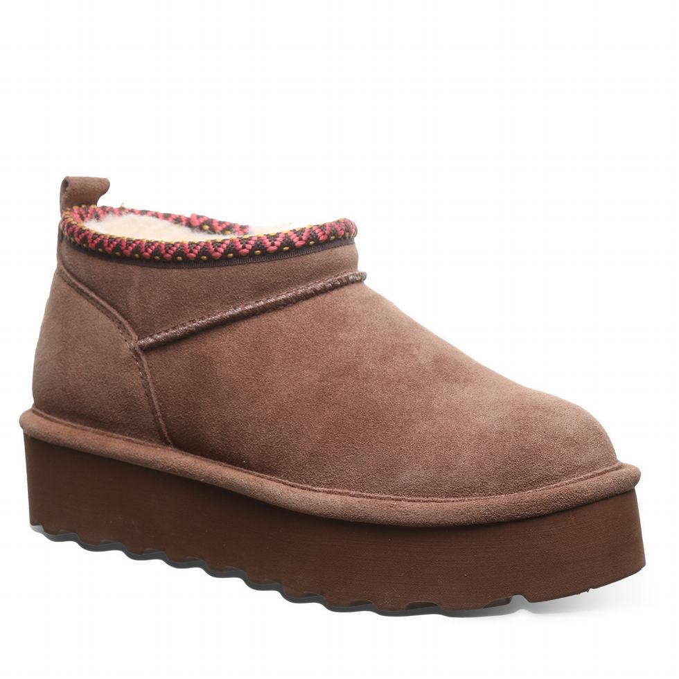 Bearpaw Retro Super Shorty Deco Kalın Taban Bot Kadın Kahverengi | LBD4024RP