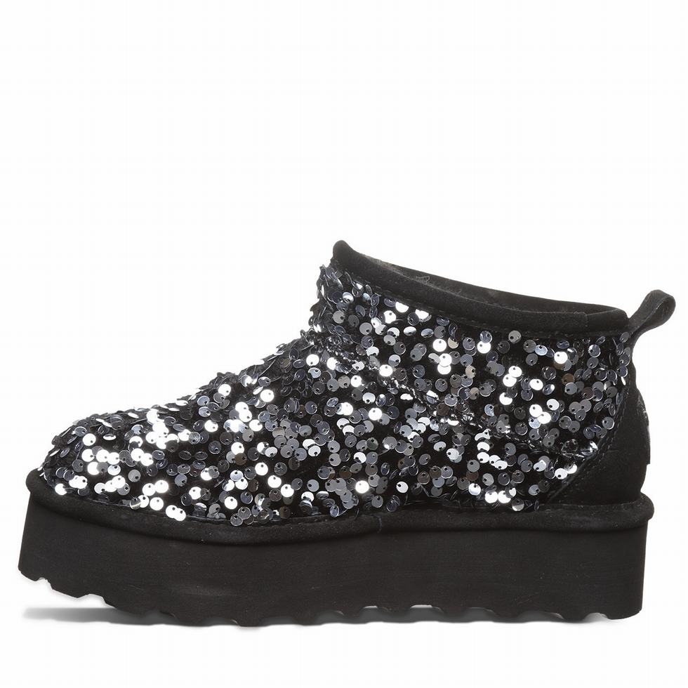 Bearpaw Retro Super Shorty Sequin Kalın Taban Bot Kadın Gri | KQQ7575AO