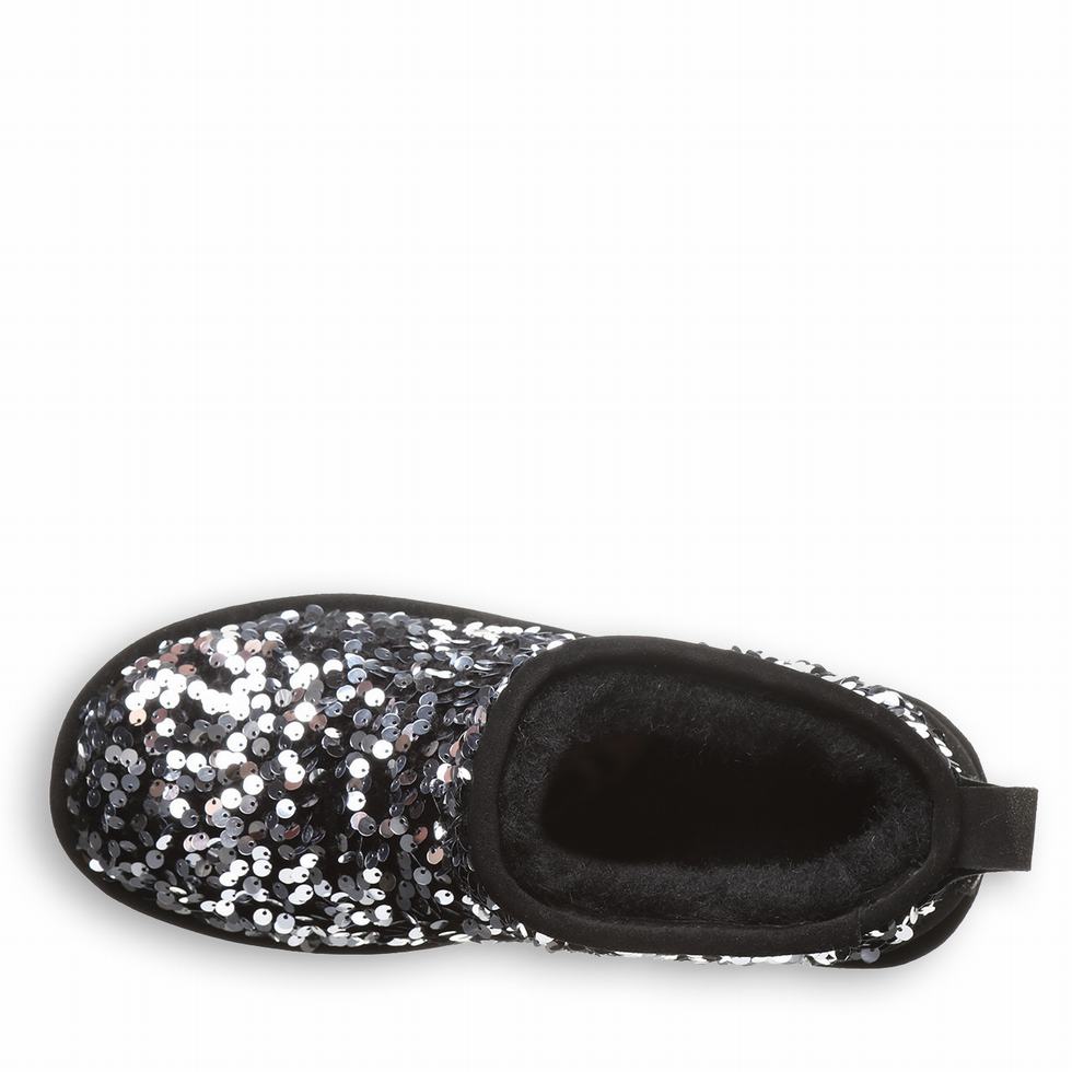 Bearpaw Retro Super Shorty Sequin Kalın Taban Bot Kadın Gri | KQQ7575AO