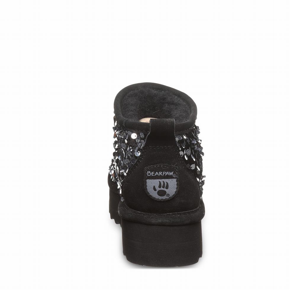 Bearpaw Retro Super Shorty Sequin Kalın Taban Bot Kadın Gri | KQQ7575AO