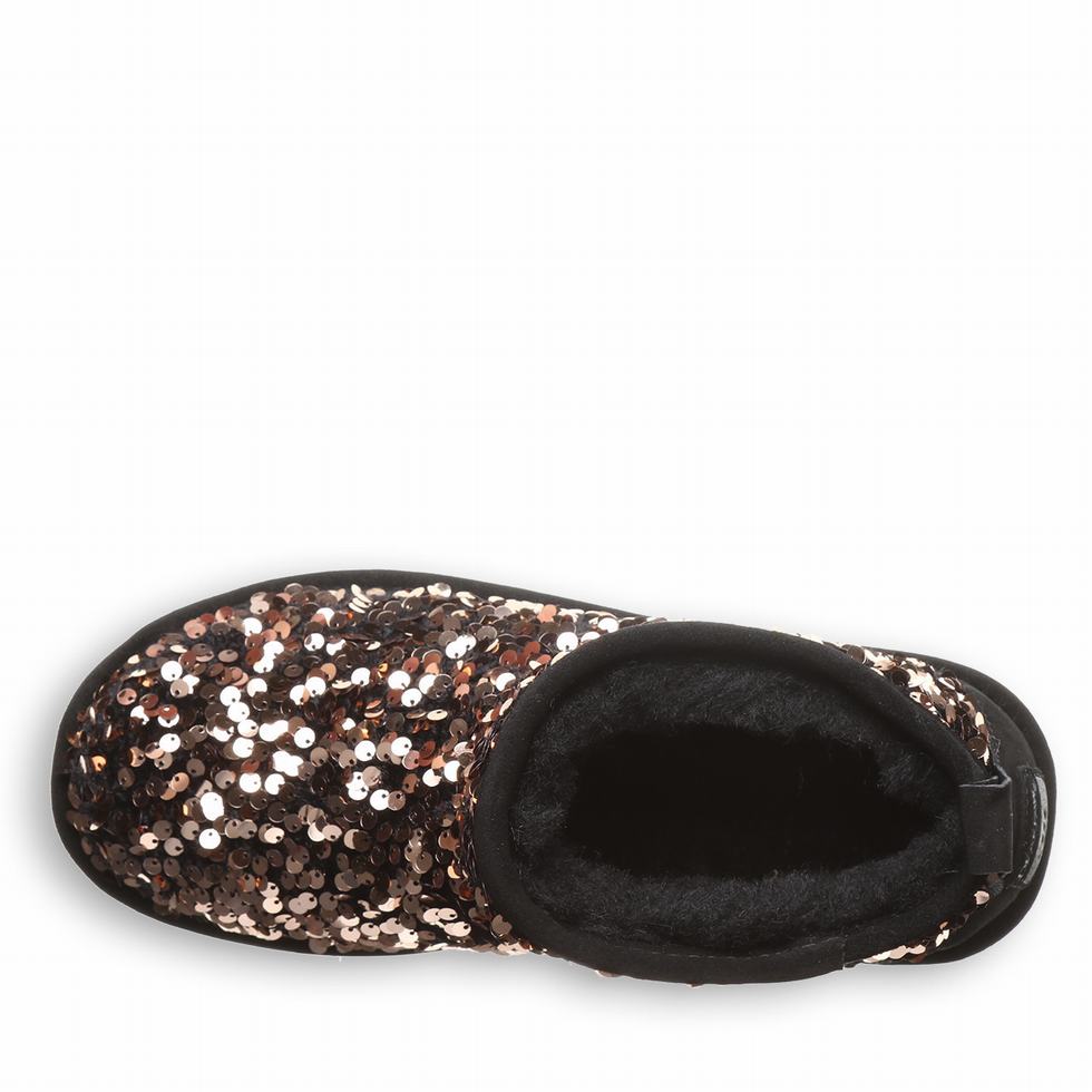 Bearpaw Retro Super Shorty Sequin Kalın Taban Bot Kadın Kahverengi | YBB5635OS