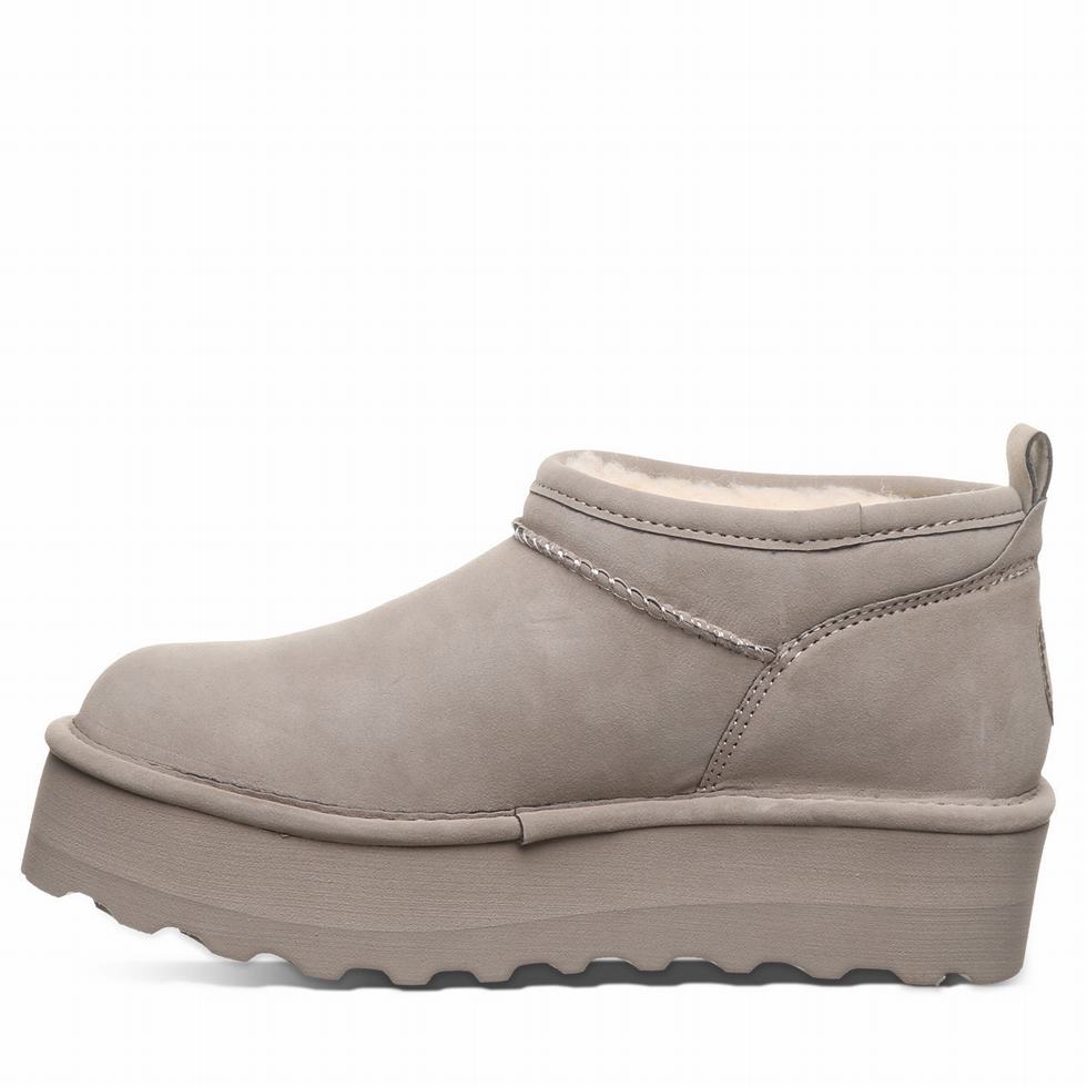 Bearpaw Retro Super Shorty Vegan Kalın Taban Bot Kadın Bej Rengi | YMR2156RX