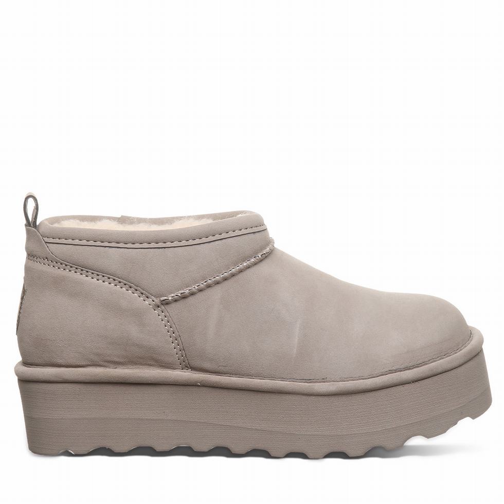 Bearpaw Retro Super Shorty Vegan Kalın Taban Bot Kadın Bej Rengi | YMR2156RX