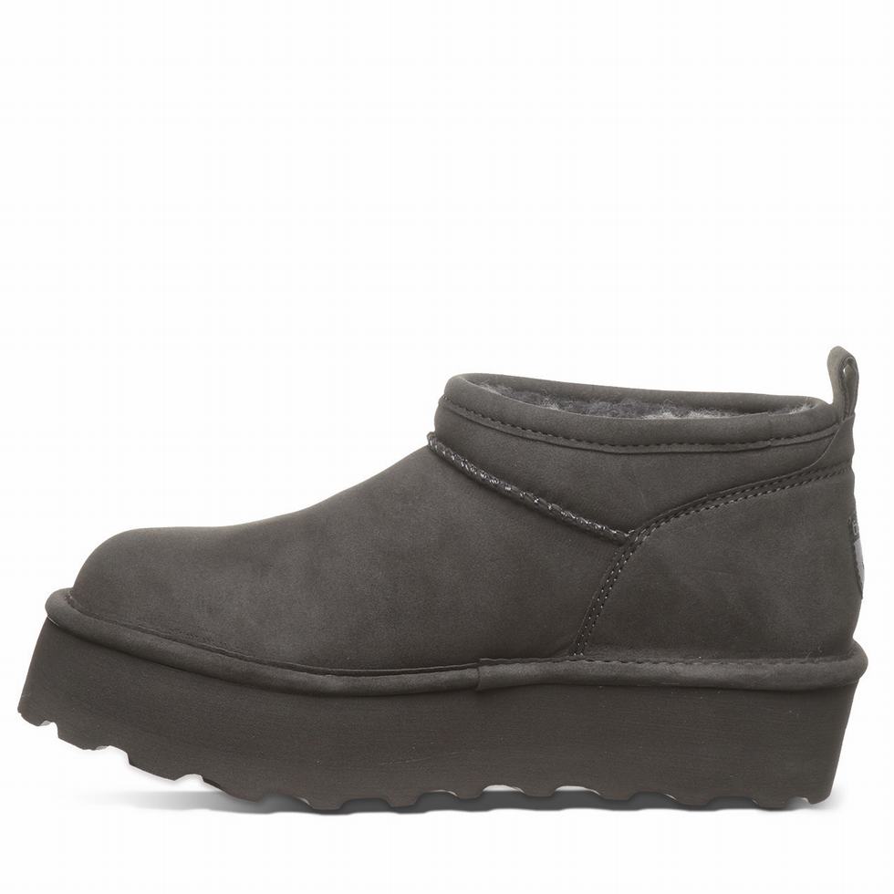 Bearpaw Retro Super Shorty Vegan Kalın Taban Bot Kadın Gri | JSZ2815PD