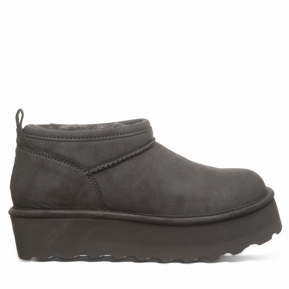 Bearpaw Retro Super Shorty Vegan Kalın Taban Bot Kadın Gri | JSZ2815PD