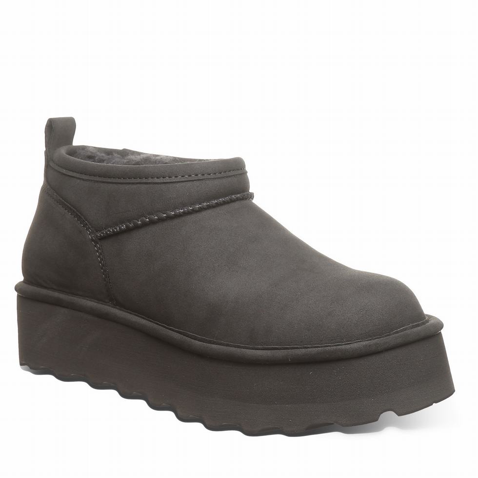 Bearpaw Retro Super Shorty Vegan Kalın Taban Bot Kadın Gri | JSZ2815PD